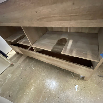 Driftwood Oak Undermount Double Sink Bathroom Vanity