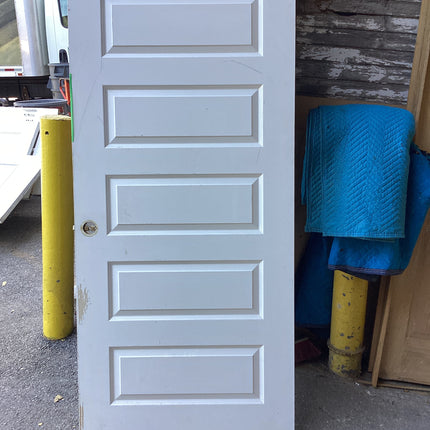 5 panel painted white door