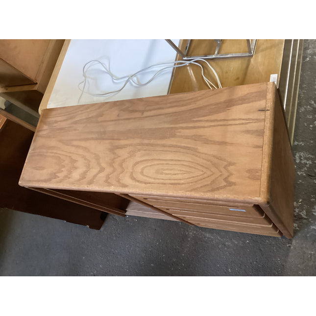 Rounded Wooden Entertainment Stand