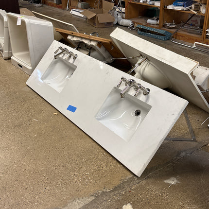 White double vanity top