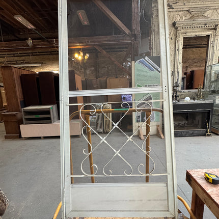 35 3/8 x 79 7/8in White Screen Door