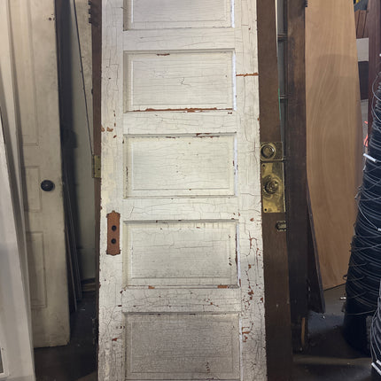 83 1/2in x 27 5/8in 5 Panel Painted Door