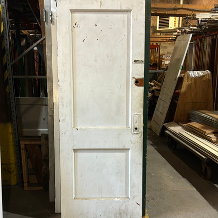 79 1/2 x 30 White Wooden 2 Panel Door