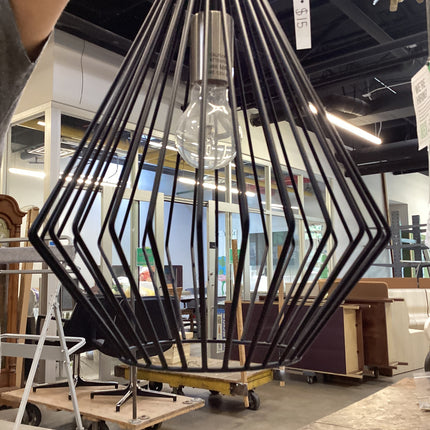 Livex Geometric Shade Modern Black Lighting Fixture