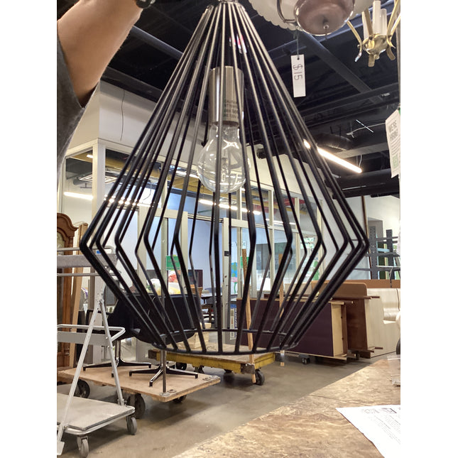 Livex Geometric Shade Modern Black Lighting Fixture