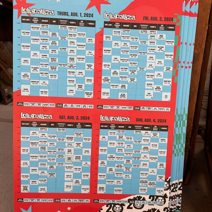 Lollapalooza Line-Up Poster