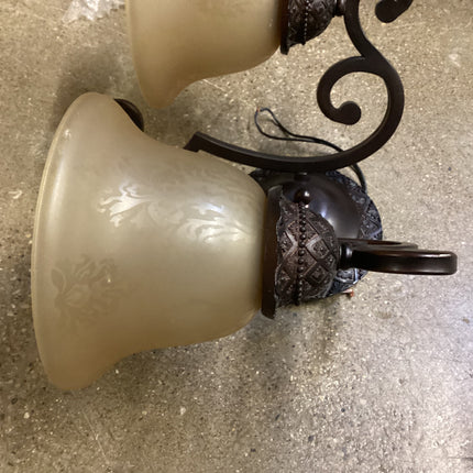 Floral, two light wall sconce