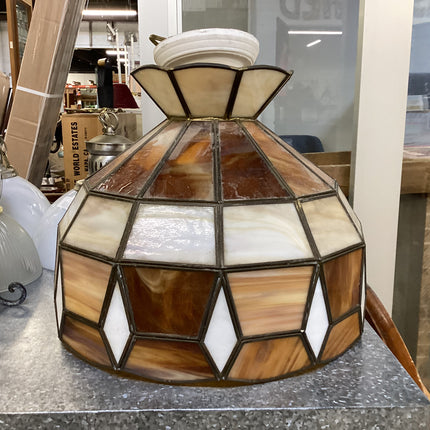 Brown stained glass light