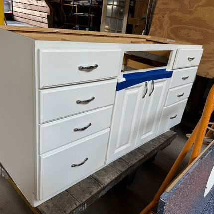 Blue and White Vanity