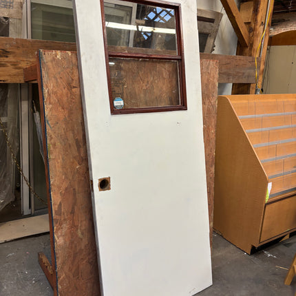 31 7/8in x 79 3/8in White Painted Door with window