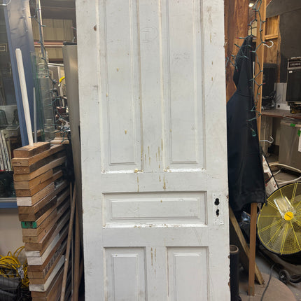 89 5/8in x 31 3/4in 5 Panel White Painted Door