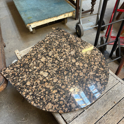 32in x 33in (roughly) Black/Beige Granite Piece