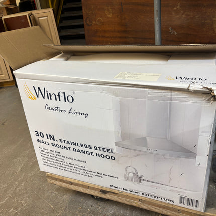 WinFlo 30in Wall Mount Range Hood