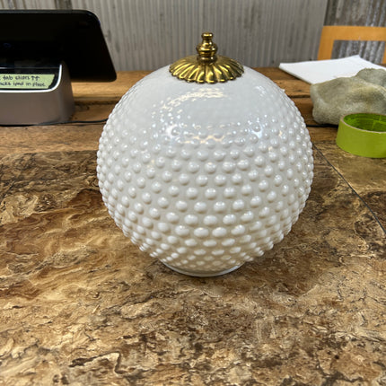 Vintage Hobnail Milky Glass Lamp Globe
