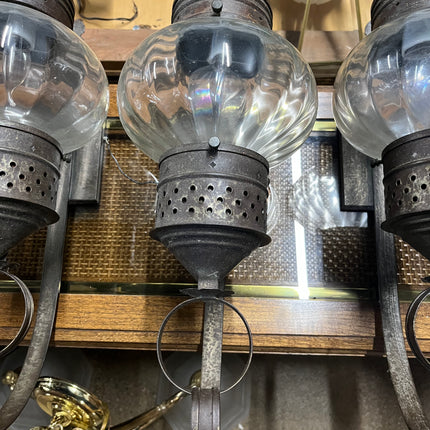 Metal and Glass Sconce