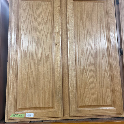 36”W Oak Upper Cabinet