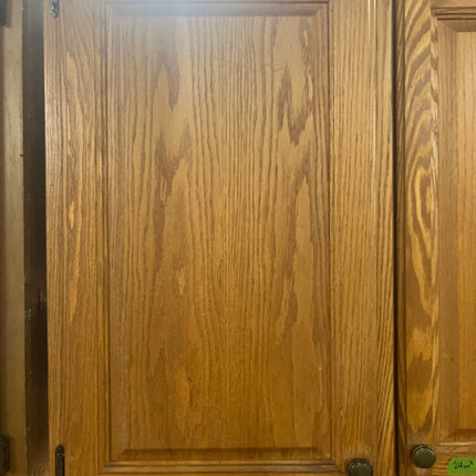 18”W Upper Oak Cabinet