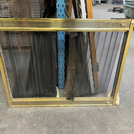 42”W Brass Fireplace Screen