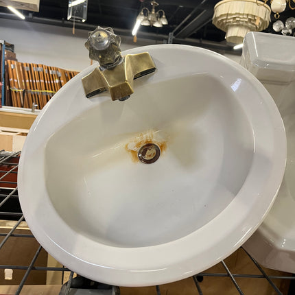 19” Drop In Porcelain Sink