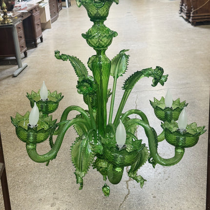 Murano Glass Emerald Green Chandelier