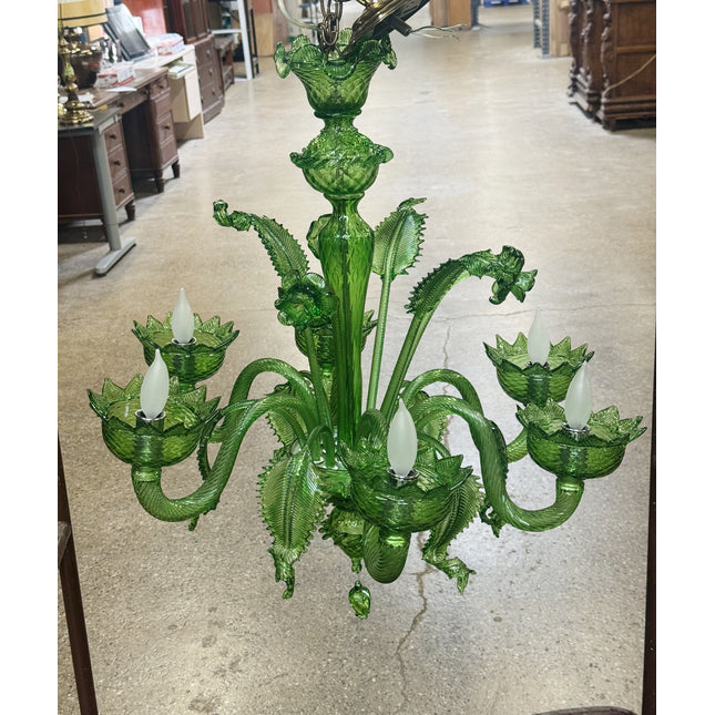 Murano Glass Emerald Green Chandelier