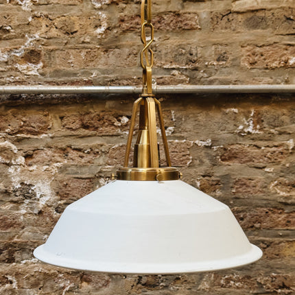 Layton 14" Pendant, White (By Chapman & Myers) - Visual Comfort Co