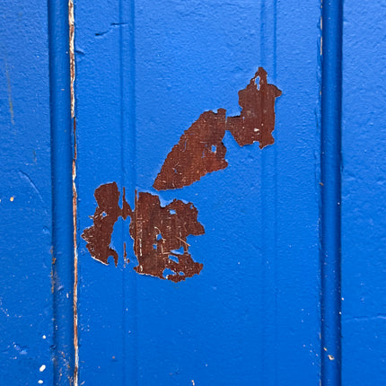 79" x 24"  Solid Wood 4-panel Cobalt Blue Door