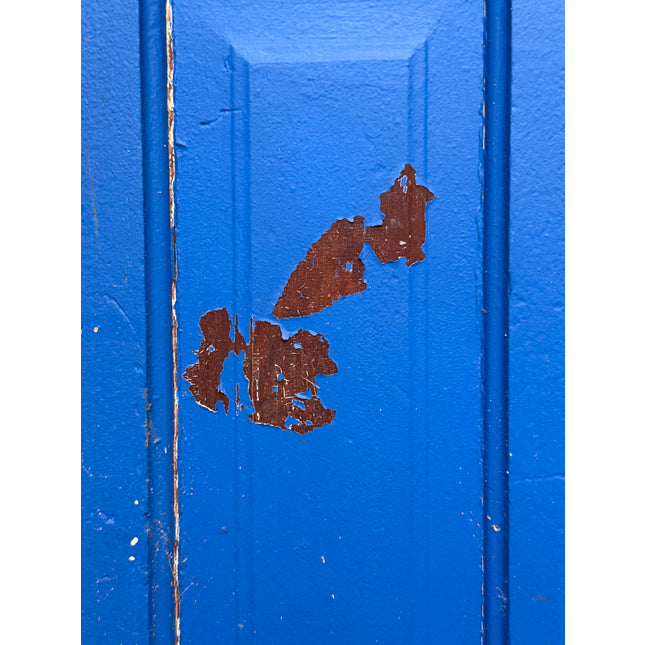 79" x 24"  Solid Wood 4-panel Cobalt Blue Door