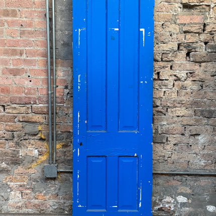 79" x 24"  Solid Wood 4-panel Cobalt Blue Door