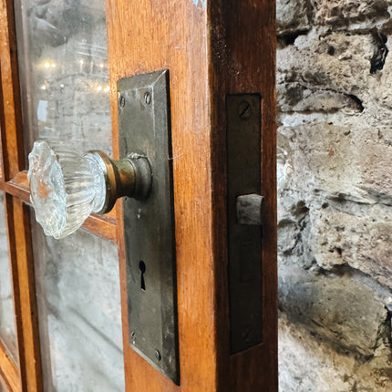 78" x 33 3/4"  10-Pane Glass Antique Hardwood Door with Glass Knob