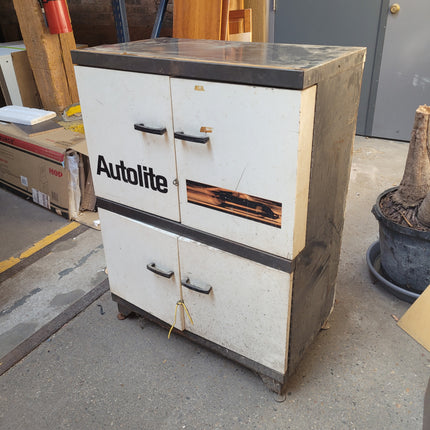 Vintage Autolite Metal Service Cabinet