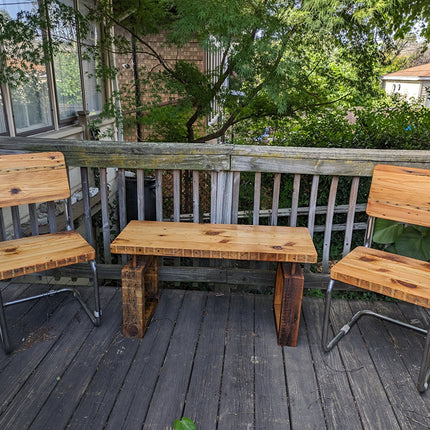 Repurposed Breuer Chairs with Reclaimed, Old-Growth 2x4s