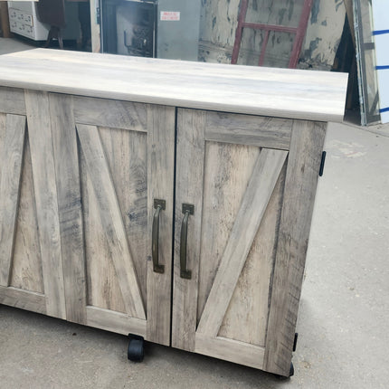 Better Homes & Gardens Modern Farmhouse Sewing Table, Rustic Gray Finish