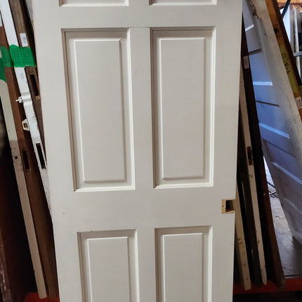 80"x 31 15/16" 6 Panel Sliding Painted Door