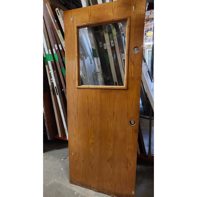 79 11/16" x 31 5/8" Stained Door w/ Window