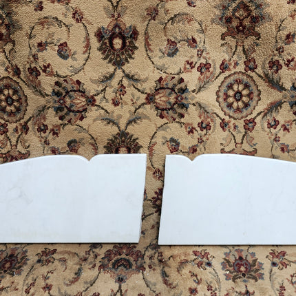 Ornate White Marble Fireplace Mantle