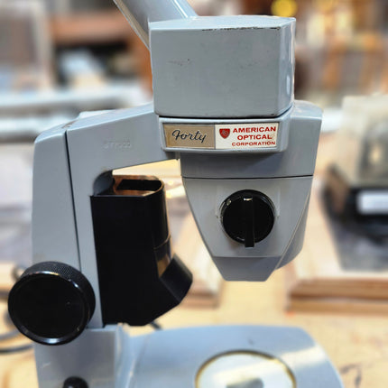Vintage American Optical Forty Microscope AO Model 41 Thru 48 - 60 Cycles