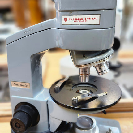 American Optical One-Sixty Vintage Microscope 2 Objective Lenses Made in USA