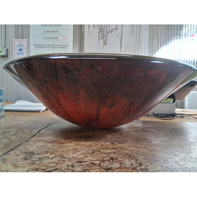 Flower Pattern Glass Sink