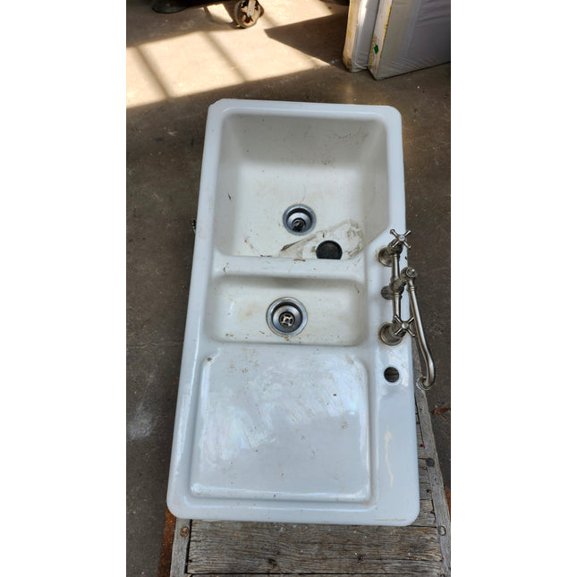 Double Basin Cast Iron Farmhouse Sink