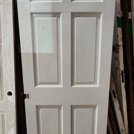 80"x 31 15/16" 6 Panel Sliding Painted Door