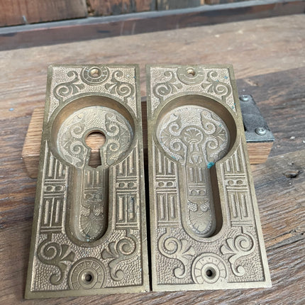 Antique Brass Key Hole Cover Set of 2