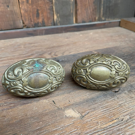 Antique Brass Ornate Doorknobs